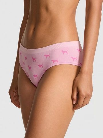 Трусики-хипстер женские с микрофибры PINK Victoria's Secret Seamless Hiphugger Panty розовые zbd-kuy-zh3 фото