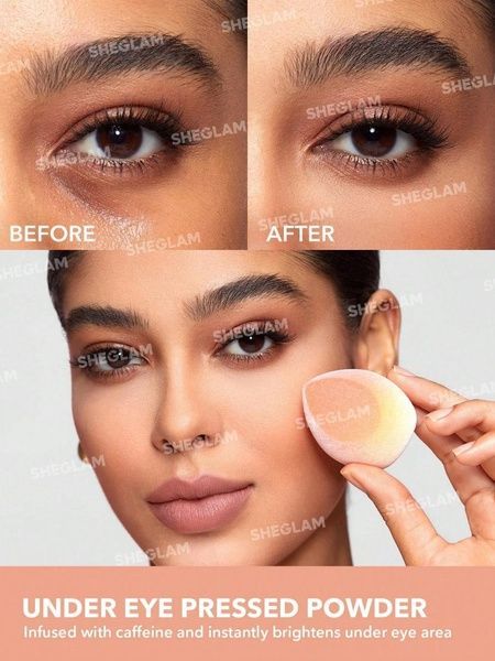 Пудра матуюча подвійна Sheglam Insta-ready Face & Under Eye Setting Powder Duo-Bisque a20-2c8 фото