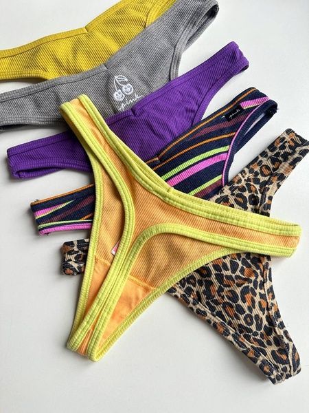 Трусики-стринги женские PINK Victoria's Secret серые , Трусики-стринги 8n3-rdc-gp17 фото