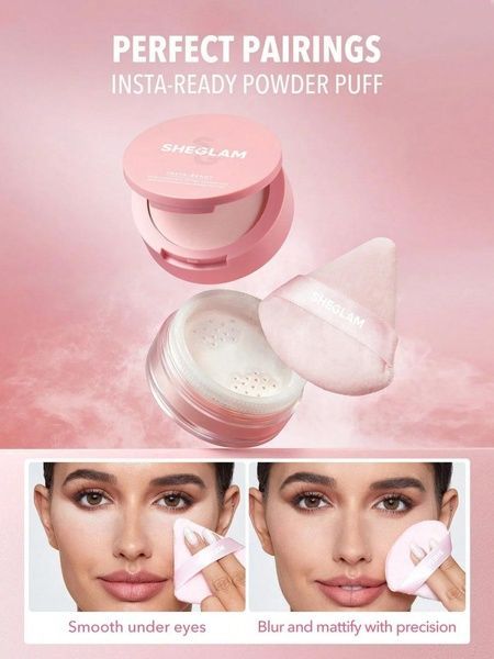 М'який спонж для нанесення пудри Sheglam Insta-Ready Powder Puff (3 шт) 483-16c фото