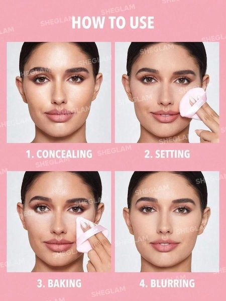 М'який спонж для нанесення пудри Sheglam Insta-Ready Powder Puff (3 шт) 483-16c фото