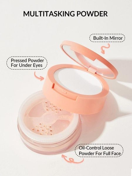 Пудра матуюча подвійна Sheglam Insta-ready Face & Under Eye Setting Powder Duo-Bisque a20-2c8 фото