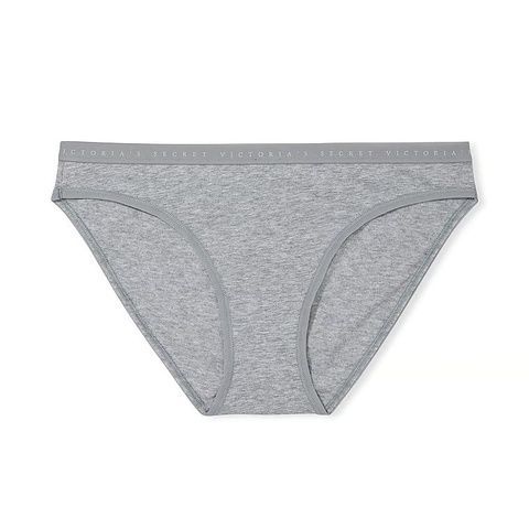 Трусики-бикини женские Victoria's Secret Stretch Cotton Bikini Panty серые , Трусики-бикини hlu-og8-dpw фото