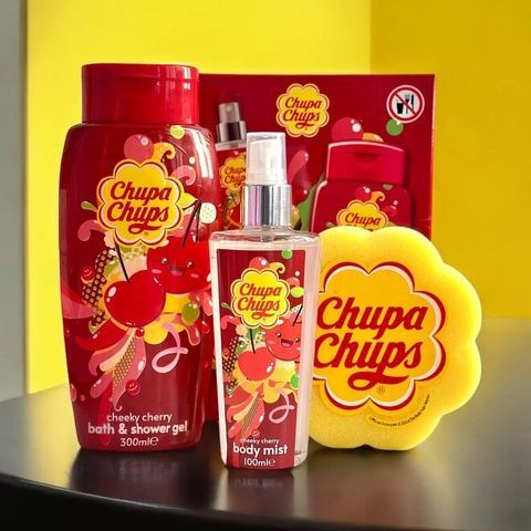 Набор косметики (гель для душа+спрей для тела) Chupa Chups Cheeky Cherry (Вишня) 57b-48a фото