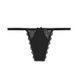 Трусики-стринги женские люксовые с кружевом Victoria's Secret Lace-Trim V-String Panty черные xag-ru9-x3j фото 1