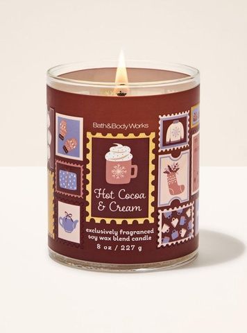 Свеча ароматическая Hot Cocoa & Cream Bath&Body Works, 227г 028022050 фото