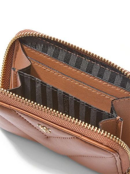 Мини-кошелек коричневый Victoria's Secret Small Wallet with Zip 24i-880 фото