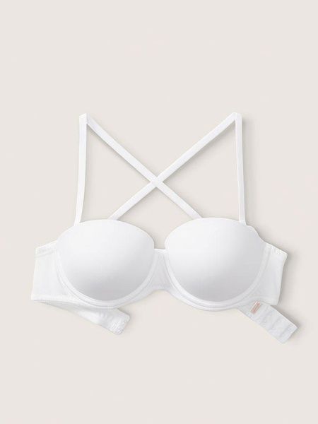 Бюстгальтер PINK Victoria's Secret Wear Everywhere Strapless Push-Up Bra белый u15-4d4-7w6 фото