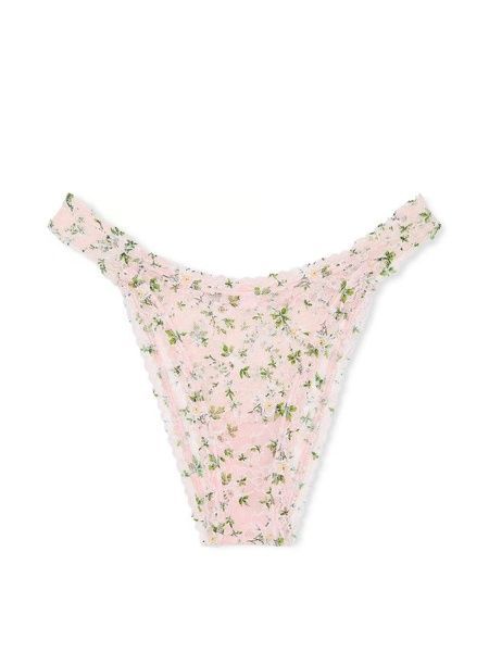 Трусики-бразилиана женские кружевные Victoria's Secret Lace Brazilian Panty персиковые 3go-79w-ez9 фото