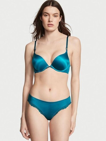 Трусики-стринги женские люксовые Victoria's Secret Smooth Cutout Back Thong Panty морская волна 769-nl5-mxi фото