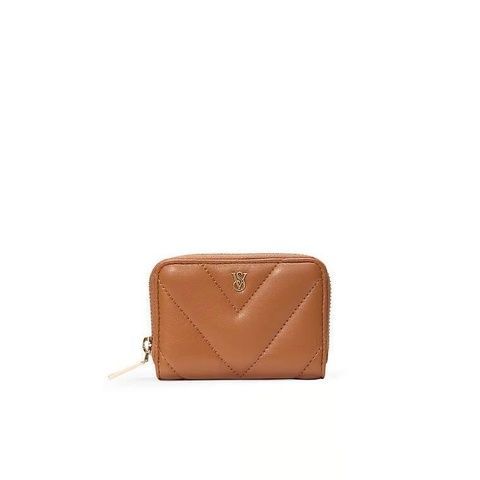 Мини-кошелек коричневый Victoria's Secret Small Wallet with Zip 24i-880 фото