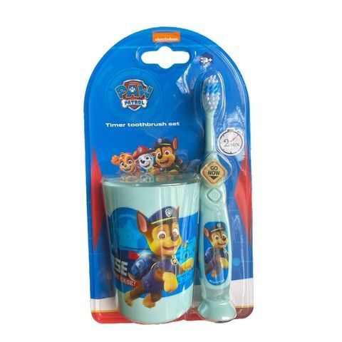 Набор для детей (стаканчик+щетка с таймером) Timer Toothbrush Set Paw Patrol МЯТНЫЙ c61-c09 фото