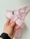 Трусики-стринги женские хлопковые PINK Victoria's Secret Logo Cotton High-Leg Thong пудровые  tle-m40-txu фото 3