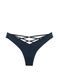 Трусики-стринги женские люксовые Victoria's Secret Strappy Back High-Leg Thong Panty темно-синие r23-284-1bk фото 2