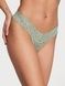 Трусики-стрінги жіночі мереживні Victoria's Secret Lace-Up Lace Thong Panty зелені izy-wfk-c0d фото 1