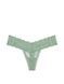 Трусики-стрінги жіночі мереживні Victoria's Secret Lace-Up Lace Thong Panty зелені izy-wfk-c0d фото 3