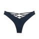 Трусики-стринги женские люксовые Victoria's Secret Strappy Back High-Leg Thong Panty темно-синие r23-284-1bk фото 4