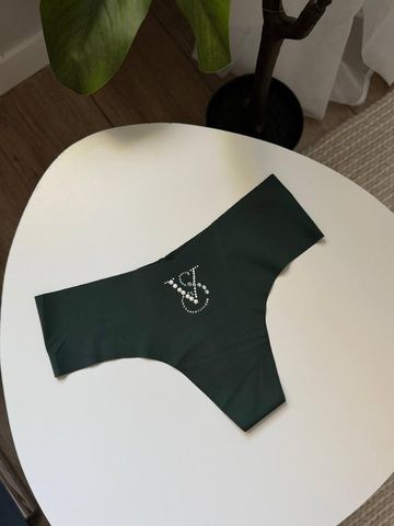 Трусики-стринги женские бесшовные Victoria's Secret No-Show Thong Panty зеленые 6q3-j3f-l4k фото