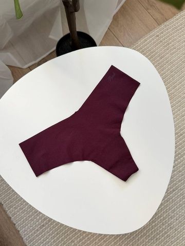 Трусики-стринги женские бесшовные Victoria's Secret No-Show Thong Panty бордовые  pwg-xd2-35b фото