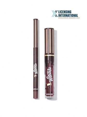 Набір для губ (блиск+олівець для губ) Sheglam Willy Wonka Cocoa Kiss Lip Duo 2.7мл+0.25г Hot Fudge 907-876 фото