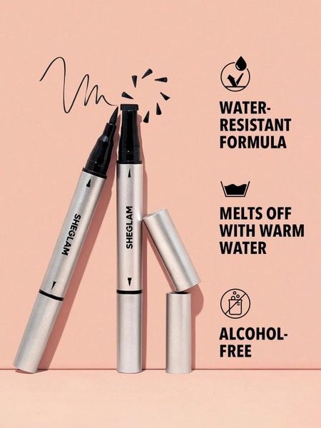 Подводка гелевая для глаз черная Sheglam Wing It Waterproof Liner Duo - Black 2c8-503 фото