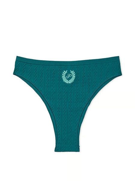 Трусики-бразилиана женские с высокой посадкой PINK Victoria's Secret Seamless Brazilian Panty морская волна 1ss-3vt-57f фото