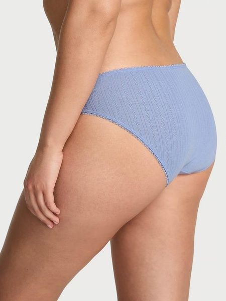 Трусики-бикини женские Victoria's Secret Stretch Pointelle Bikini Panty пудровые  5ja-ail-htz фото
