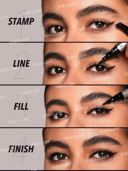 Подводка гелевая для глаз черная Sheglam Wing It Waterproof Liner Duo - Black 2c8-503 фото