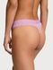 Трусики-стринги женские хлопковые с логотипом Victoria's Secret Logo Cotton Thong Panty сиреневые ysj-zpp-g4y фото 2