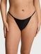 Трусики-стринги женскиеVictoria's Secret Satin Pom Pom V-String Panty черные wh7-780-p00 фото 2