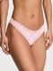 Трусики-стринги хлопковые Victoria's Secret Cotton Lace-Waist Thong Panty розовые 37s-szj-m86 фото 1