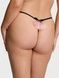 Трусики-стринги женскиеVictoria's Secret Satin Pom Pom V-String Panty черные wh7-780-p00 фото 3