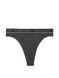 Трусики-стринги с высокой посадкой Victoria's Secret Logo Cotton High-Waist Thong Panty темно-серые n51-ilh-8kk фото 2