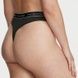 Трусики-стринги с высокой посадкой Victoria's Secret Logo Cotton High-Waist Thong Panty темно-серые n51-ilh-8kk фото 3