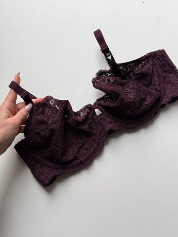 Бюстгальтер мереживний Victoria's Secret бордовый 8of-r45-bg3 фото