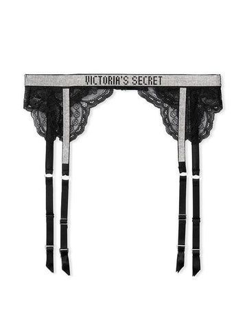 Пояс для чулок черный со стразами Victoria's Secret S-M 4c9-20c фото
