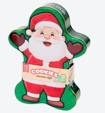 Набор новогодний печенье Becky's Cookies Macaron Style Santa 980-9a9 фото