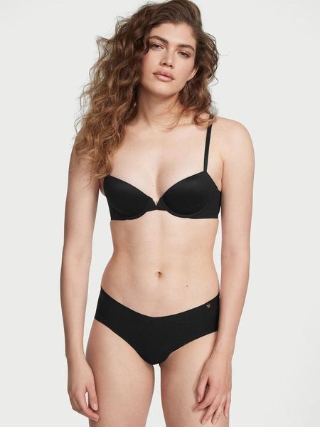Трусики-чики женские бесшовные Victoria's Secret No-Show Cheeky Panty черные x8o-jcd-9fn фото