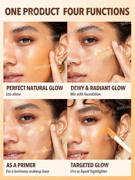 Пробник - Палетка хайлайтерів для обличчя Sheglam Sunburst Glow Mixer Sample-Medium 8a4-381 фото