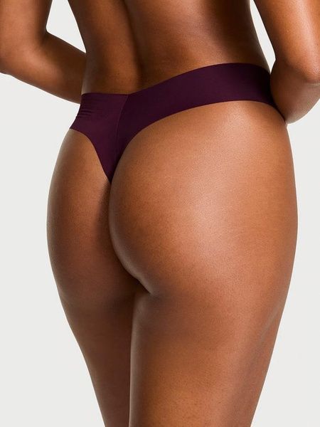 Трусики-стринги жіночі безшовні Victoria's Secret No-Show Thong Panty бордові rin-op9-bfv фото