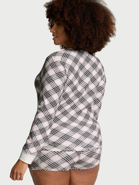 Термо-піжама біла з принтом (кофта+шорти) Victoria's Secret Thermal Short Pajama Set l91-zk8-4cp фото