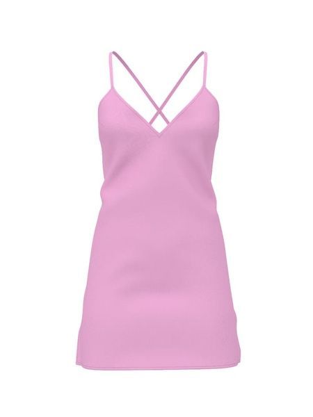 Ночная рубашка розовая Victoria's Secret Satin Open-Back Slip Dress h1h-zgo-b3q фото