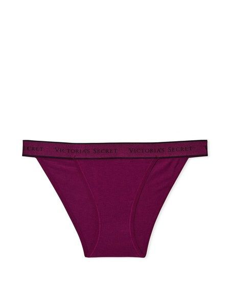 Трусики-бикини женские Victoria's Secret Cotton Tanga Panty бордовые pr3-kze-ufh фото