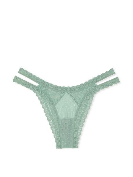 Трусики-бразилиана женские кружевные Victoria's Secret Daisy Lace Brazilian Panty зеленые 83z-hsj-g21 фото