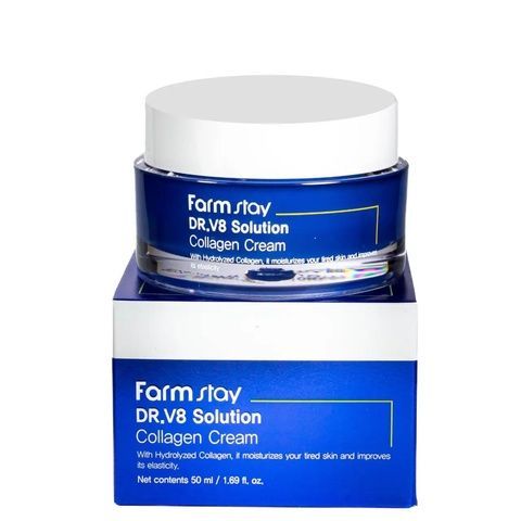 Увлажняющий крем для лица с коллагеном FarmStay DR V8 Solution Collagen Cream 50 мл 464-aaa фото