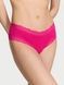 Трусики-чики женские хлопковые с кружевом Victoria's Secret Lace-Waist Cotton Cheeky Panty малиновые 5f9-359-86c фото 2