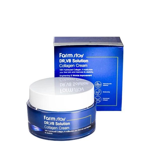 Увлажняющий крем для лица с коллагеном FarmStay DR V8 Solution Collagen Cream 50 мл 464-aaa фото