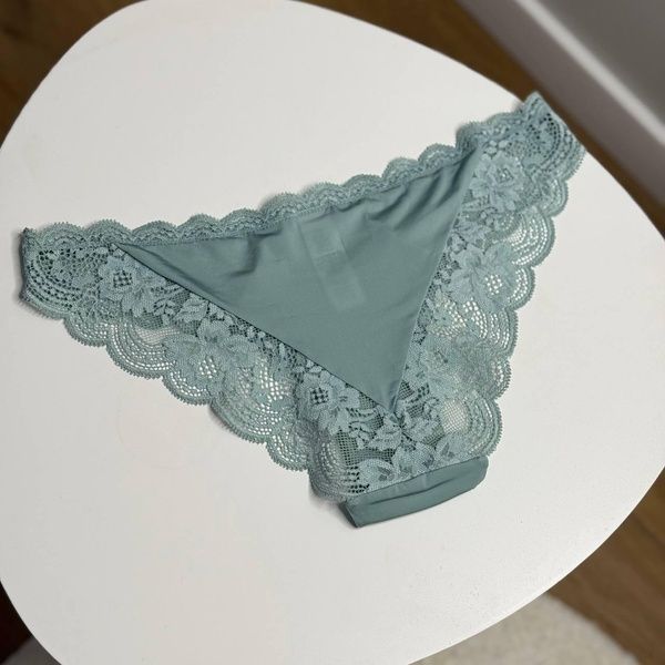 Трусики-бикини женские люксовые Victoria's Secret зеленые des-uuw-6f4 фото