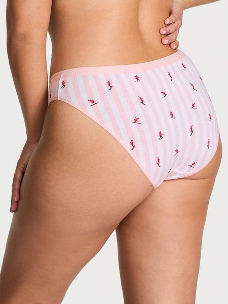 Трусики-бикини женские хлопковые Victoria's Secret Stretch Cotton Bikini Panty розовые l23-ao2-ng7 фото
