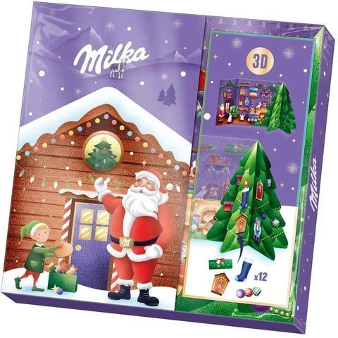 Адвент-календарь Milka Рождетвенский домик +3D елка 163г 0ba-c0i фото